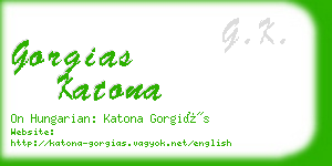 gorgias katona business card